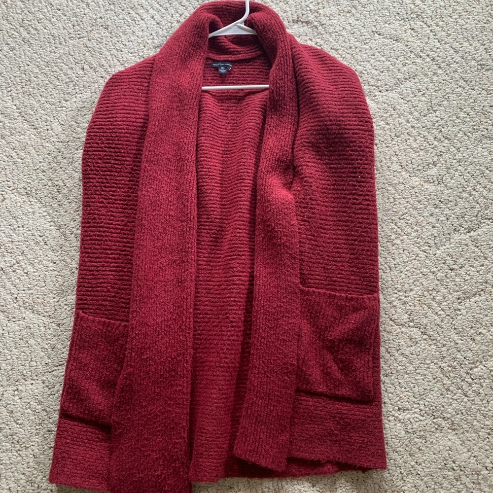 Maroon/red AE cardigan